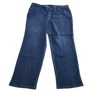 Gloria Vanderbilt Amanda Women's Blue Jeans Size 18W Straight Leg